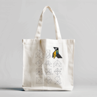 Bolsa de tela Origami Carbonero