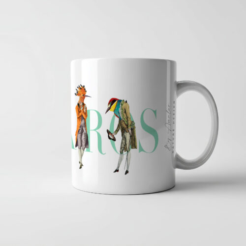 Taza Pájaros de época